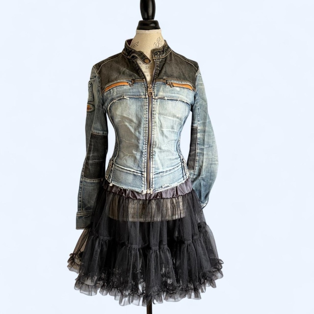 Vintage Distressed Miss Sixty biker jacket